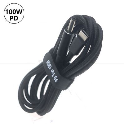 Nylon Braided 100W 20V 5A PD Tipo C para DC 4.5x3.0 7.4x0.6 Adaptador Cable de Carregamento para HP Dell Lenovo Asus Acer Samsung Laptop