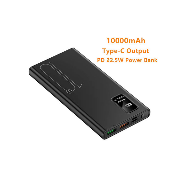 Outdoor Portable 10000mah PowerBank LED Display PD QC3.0 22.5W Carregamento Rápido Slim Power Banks 10000mAh Carregador USB-C para iphone 15 0