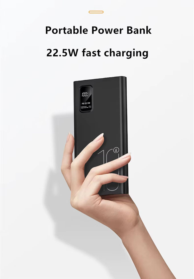 Outdoor Portable 10000mah PowerBank LED Display PD QC3.0 22.5W Carregamento Rápido Slim Power Banks 10000mAh Carregador USB-C para iphone 15 2